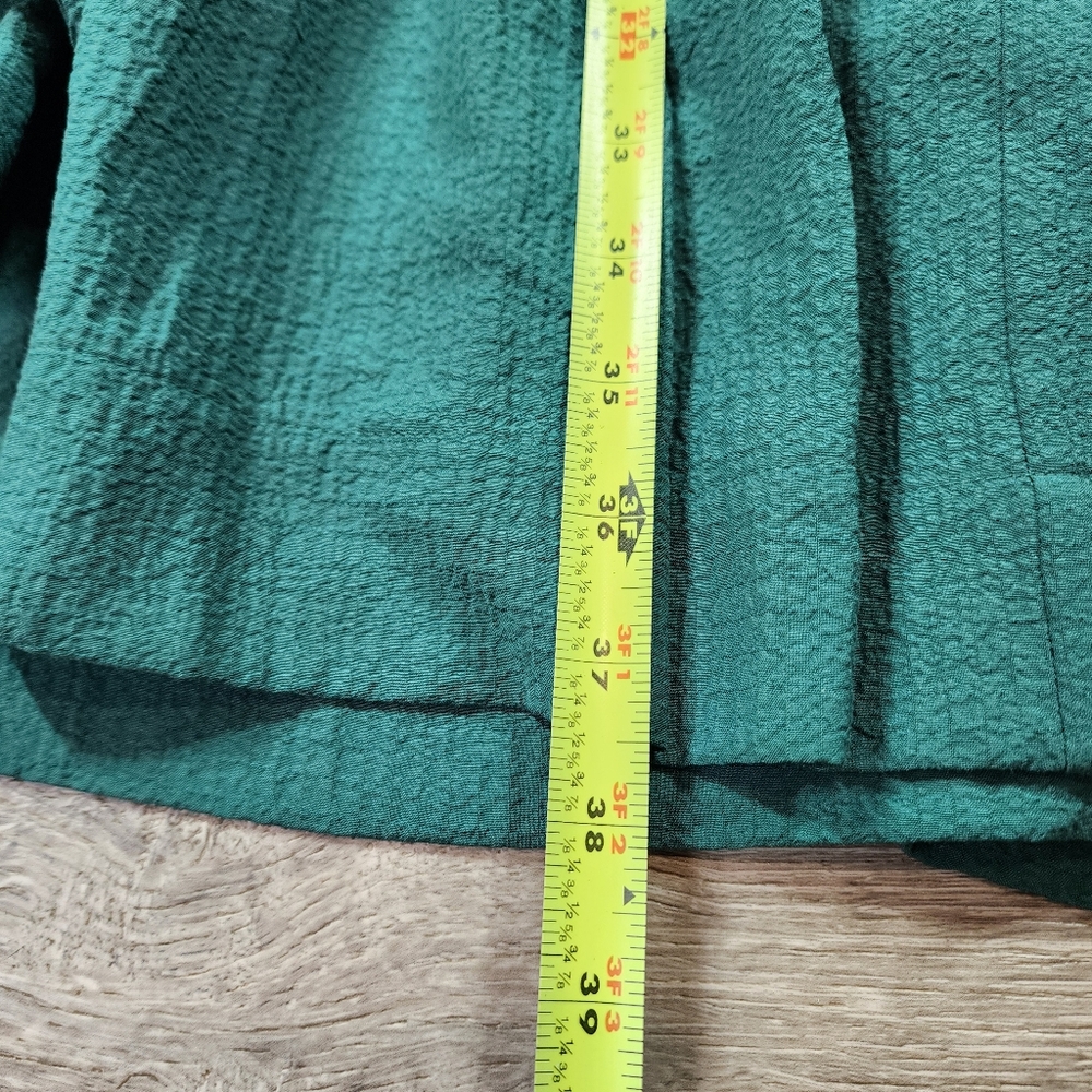 NWT CALVIN KLEIN Emerald Green Tiered Short Sleeve Midi Dress 10 - Picture 6 of 12